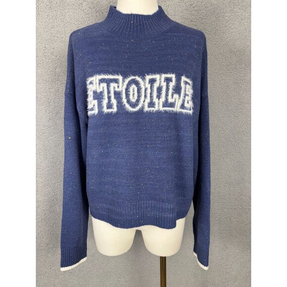 Hooked Up Sweaters - Hooked up by Iot Juniors' Etoile Eyelash Fuzzy Crewneck Sweater Blue Medium NWTs